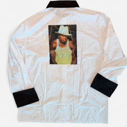 Men's white black Shirts