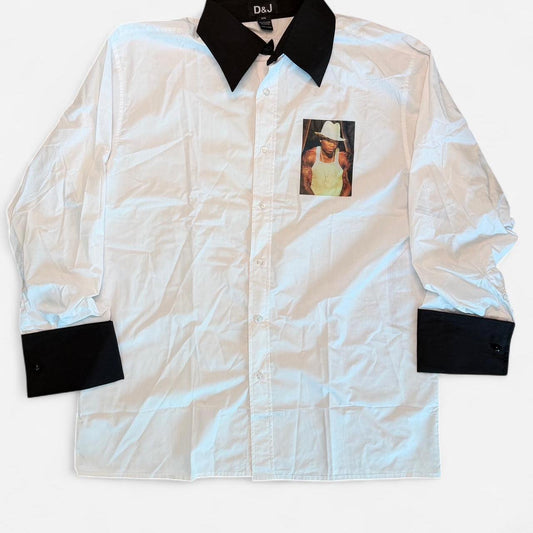 Men's white black Shirts