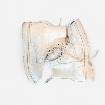 Dr. Martens Women's white cream Boots