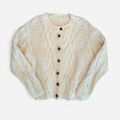 كارديجان نسائي بلون أبيض كريمي