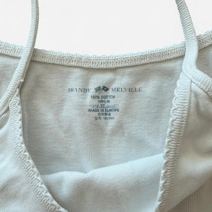 Brandy Melville Women's white cream Vests