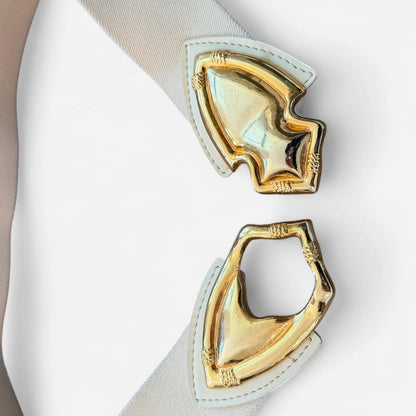 Women's gold white Belts