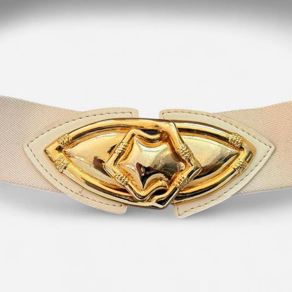 Women's gold white Belts