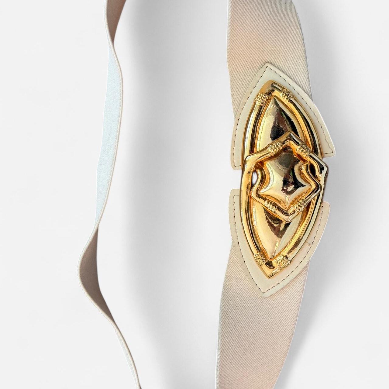 Women's gold white Belts