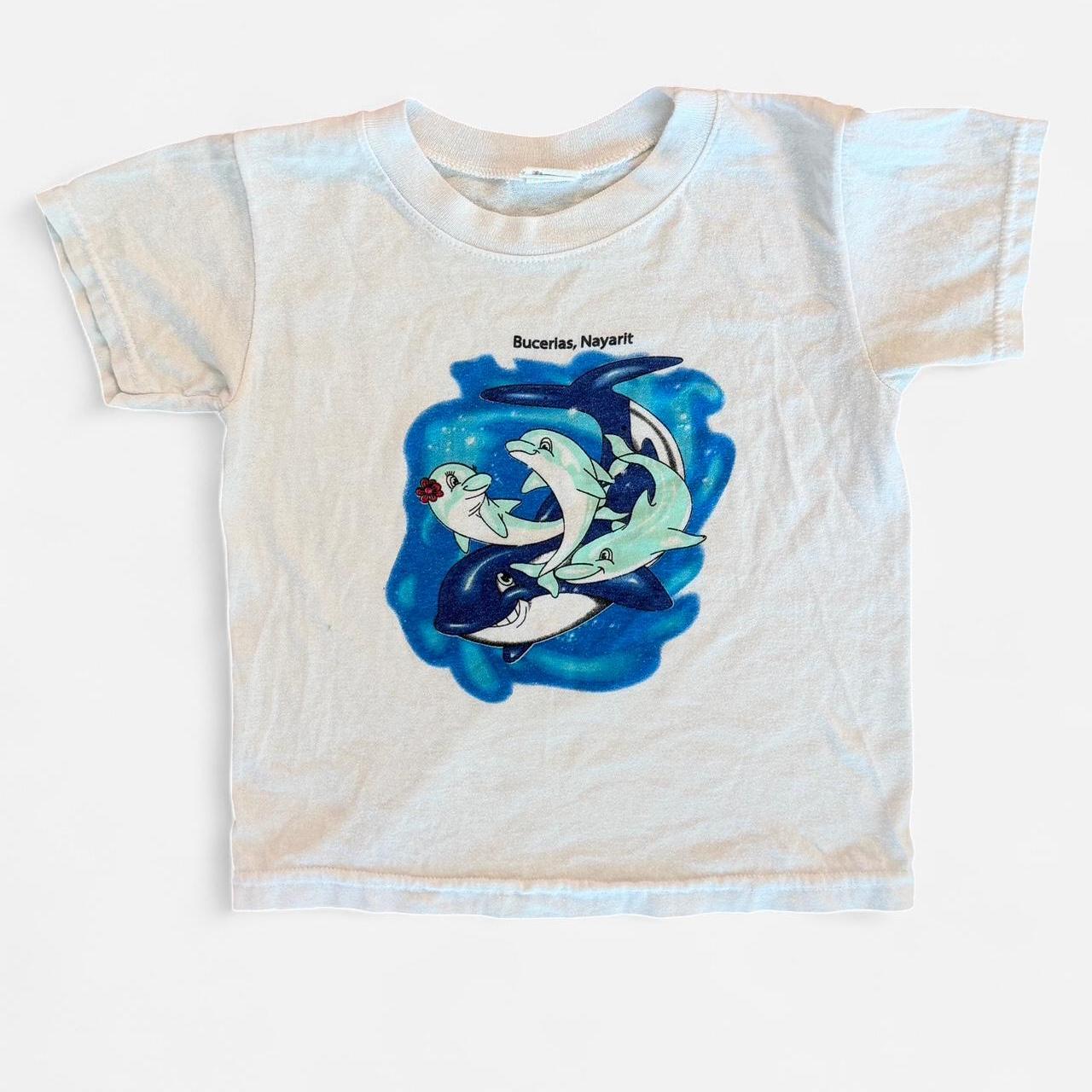 Women's white blue T-shirts