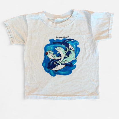 Women's white blue T-shirts