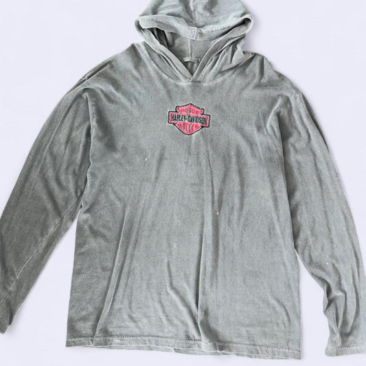 هودي رجالي من هارلي ديفيدسون باللونين الرمادي والأسود