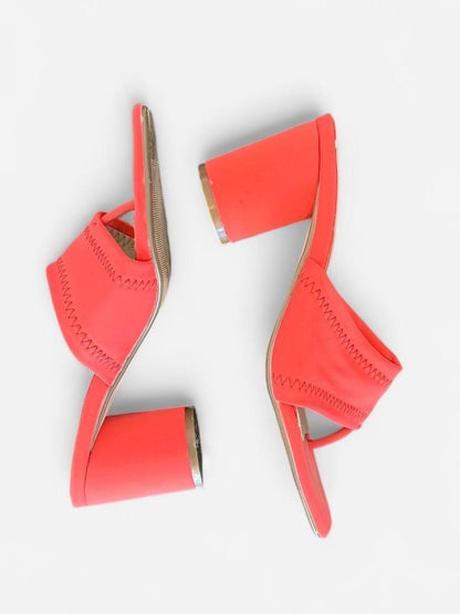 Coral Block Heel Sandals