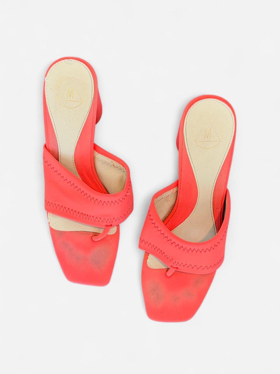 Coral Block Heel Sandals