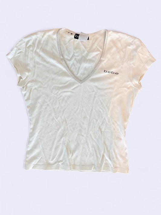 Bebe Logo V-Neck Tee