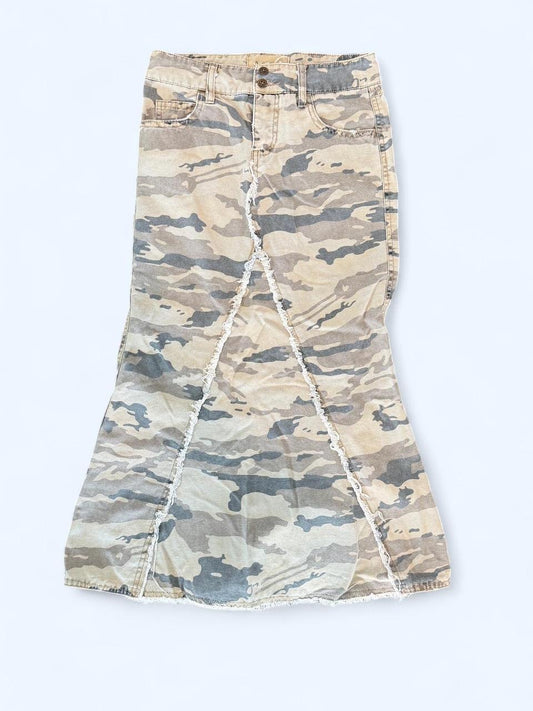 Y2K Camo Maxi Skirt