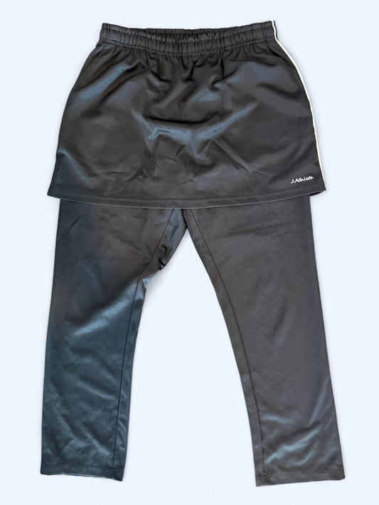 J. Athletics Skirted Leggings Black Leggings With Built-in Skirt Overlay