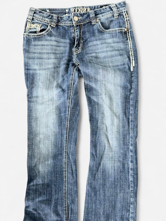 Rock & Roll Denim Low-Rise Bootcut Jeans