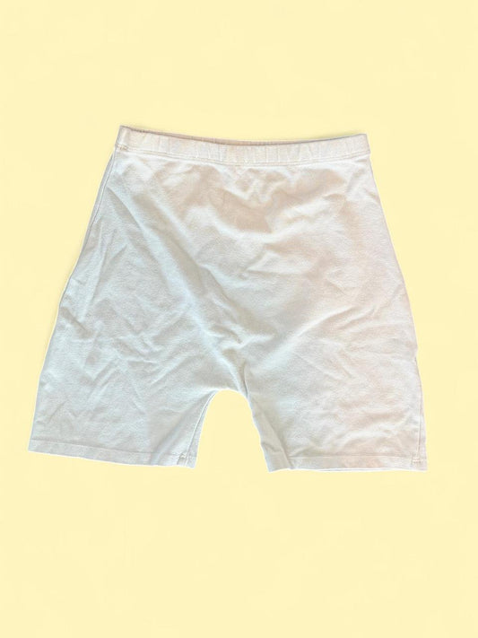 Brandy Melville White Cotton Biker Shorts