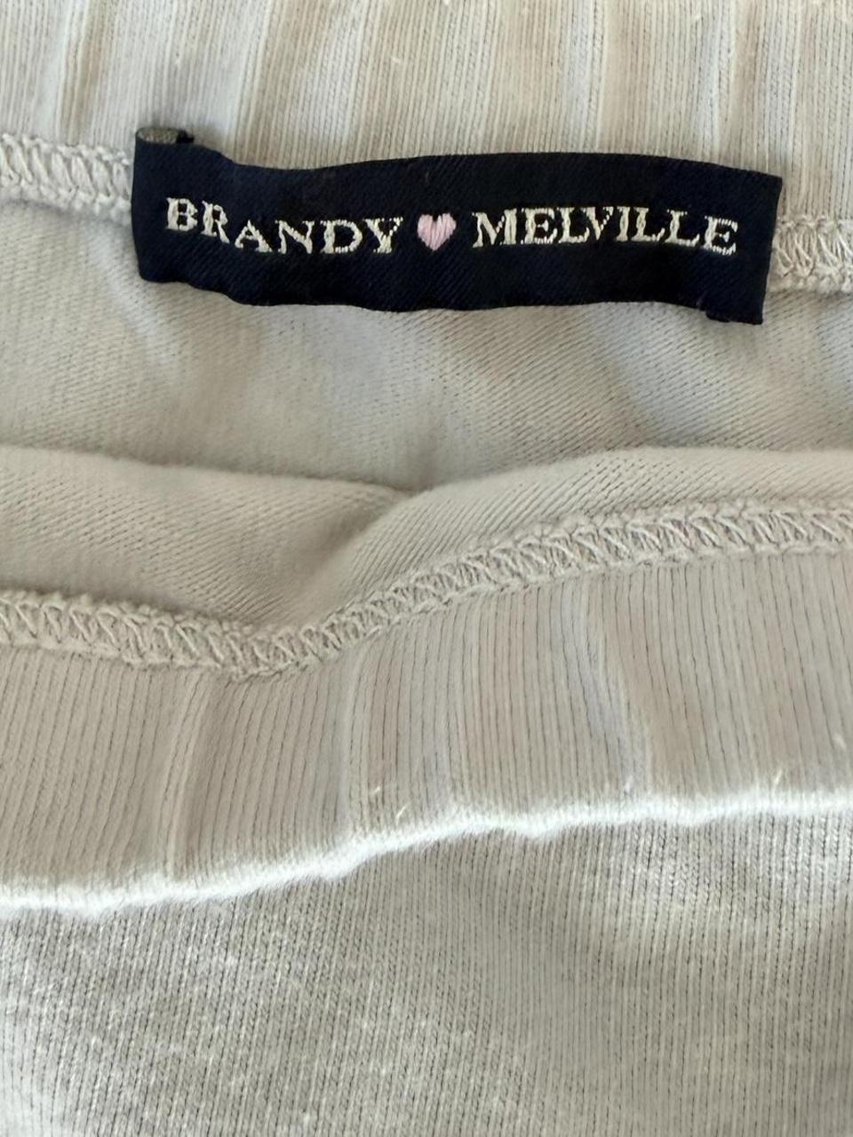 Brandy Melville White Cotton Biker Shorts