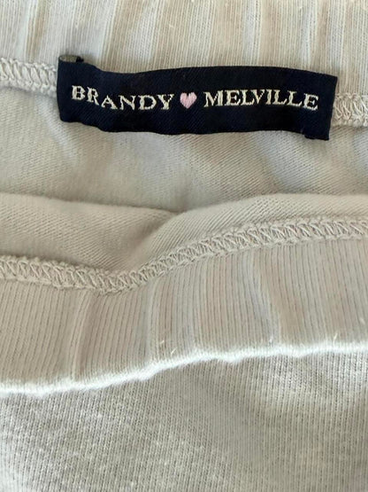 Brandy Melville White Cotton Biker Shorts