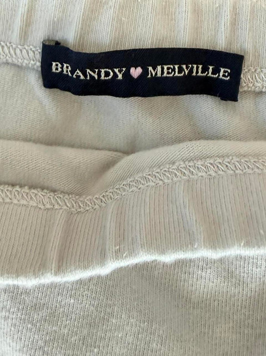 Brandy Melville White Cotton Biker Shorts