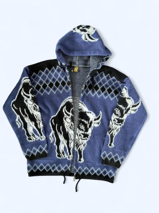 Vintage Buffalo Fleece Zip Hoodie