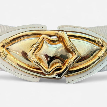 Women's gold white Belts