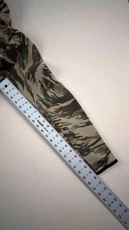 Vintage Nike Tiger Camo Full Zip Hoodie Olive Green Y2K Techwear Streetwear - Men’s Medium