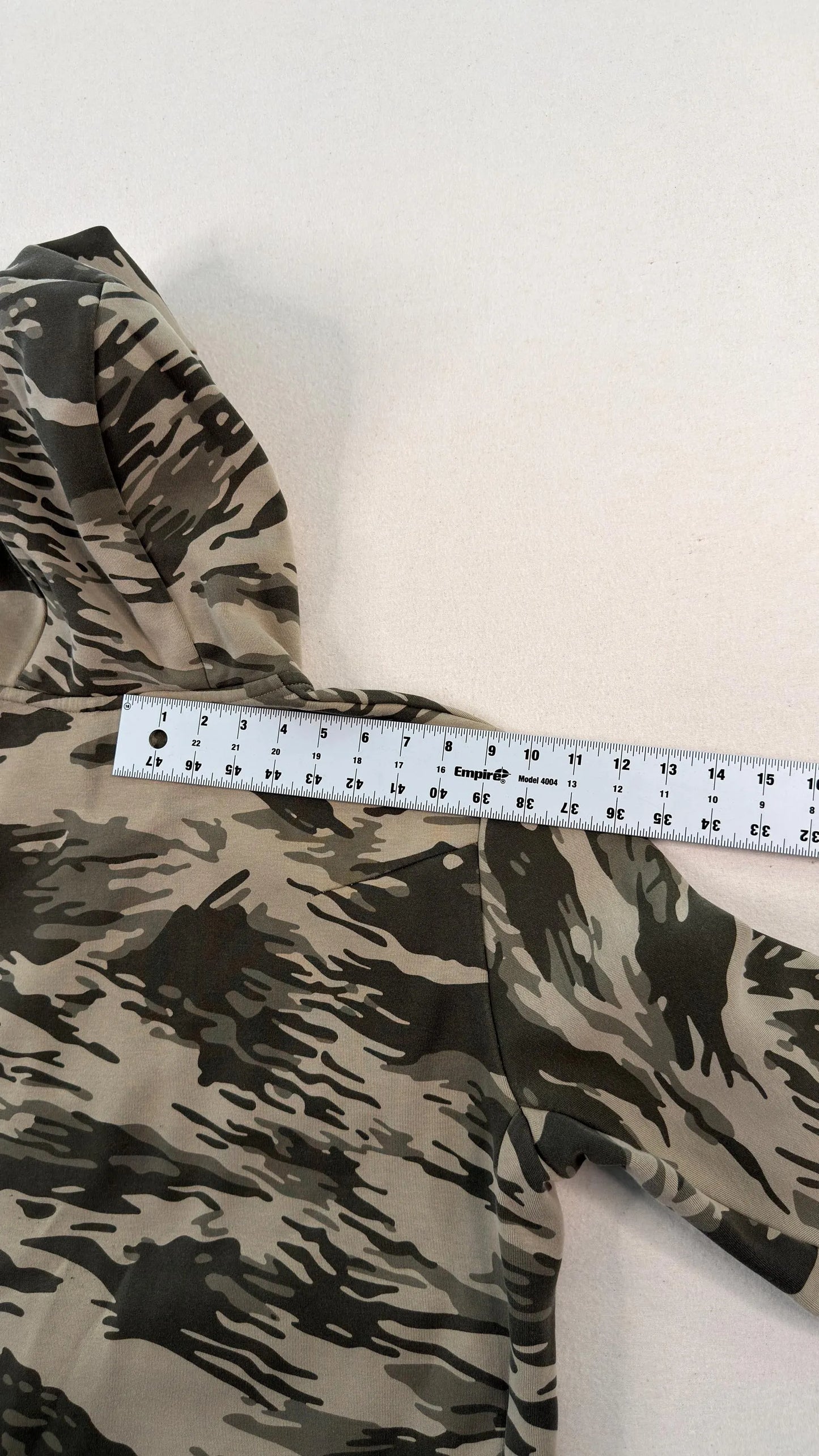 Vintage Nike Tiger Camo Full Zip Hoodie Olive Green Y2K Techwear Streetwear - Men’s Medium