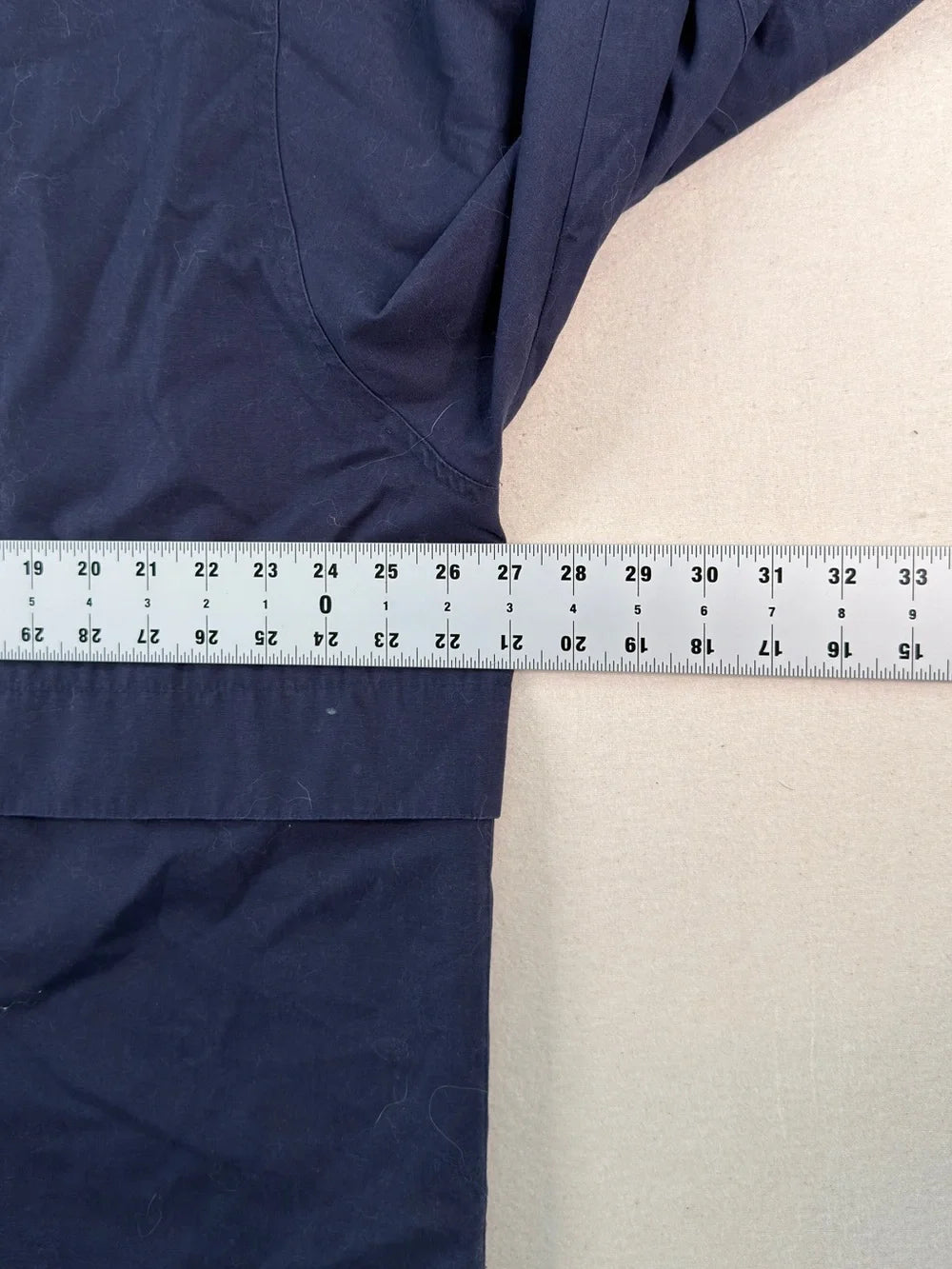 Vintage London Fog Navy Lightweight Jacket XL | Beige Collar Minimal Classic Zip Coat