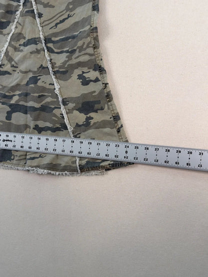 Mudd Y2K Camo Mermaid Maxi Skirt Size 10 | Low Rise Distressed Grunge Streetwear