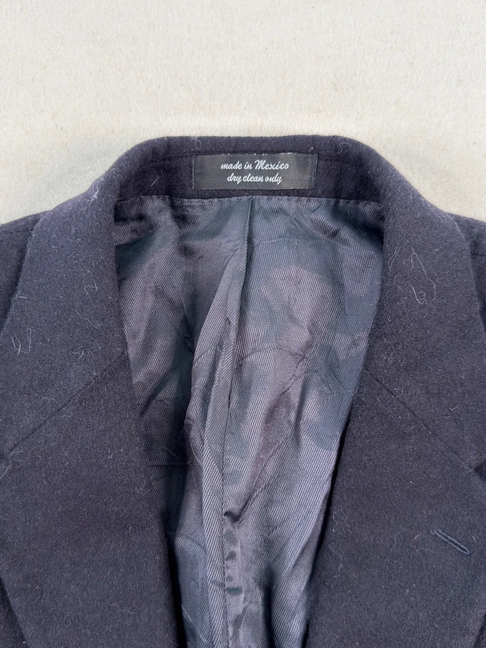 Vintage Gianfranco Ruffini Italy Black Wool Blazer Jacket 44R XL Quiet Luxury Minimalist