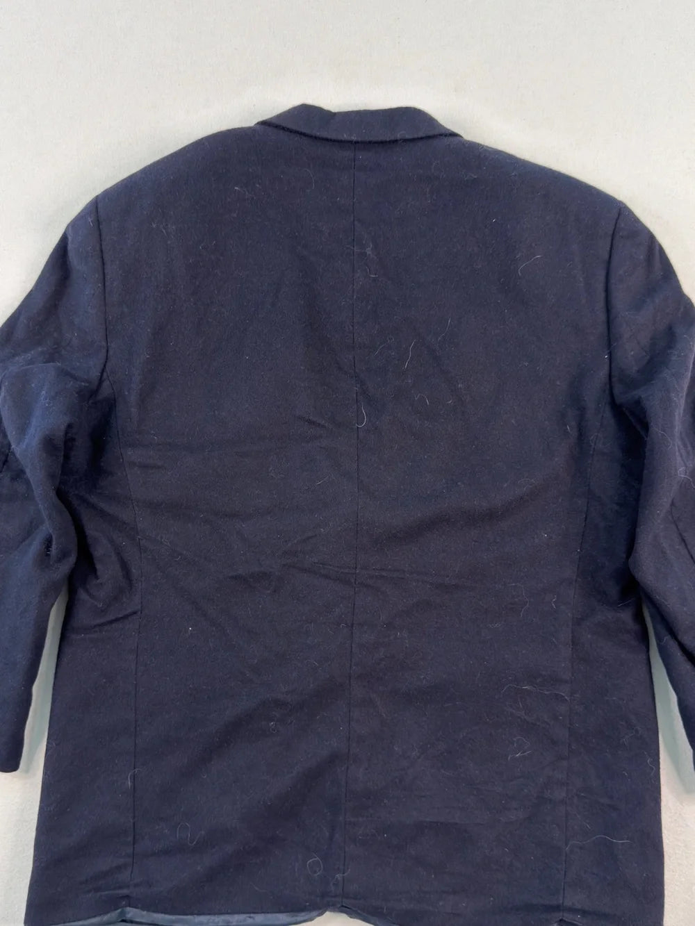 Vintage Gianfranco Ruffini Italy Black Wool Blazer Jacket 44R XL Quiet Luxury Minimalist