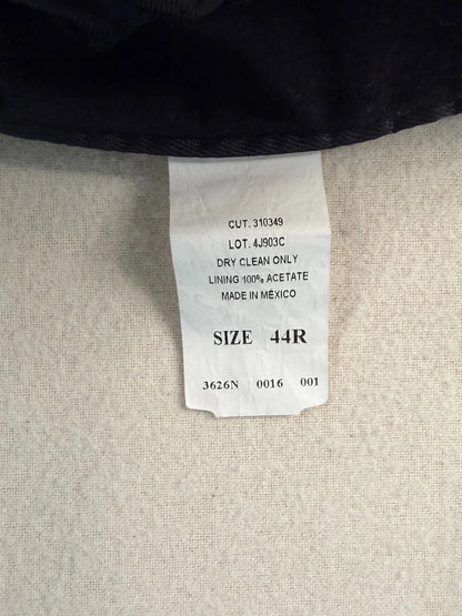 Vintage Gianfranco Ruffini Italy Black Wool Blazer Jacket 44R XL Quiet Luxury Minimalist